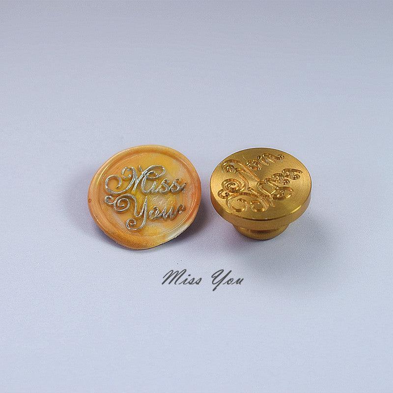 Written Wax Seal Stamps - Miss You - PaperWrld