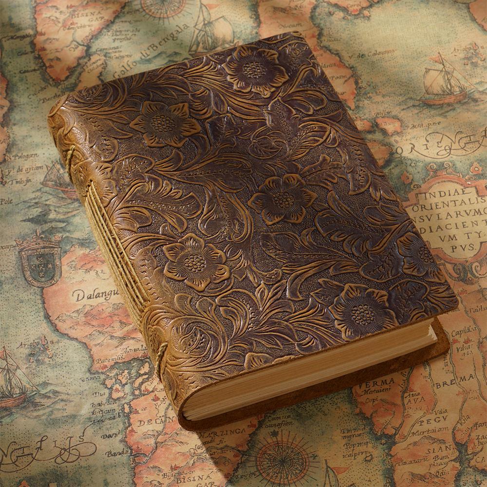 Vintage leather book cover