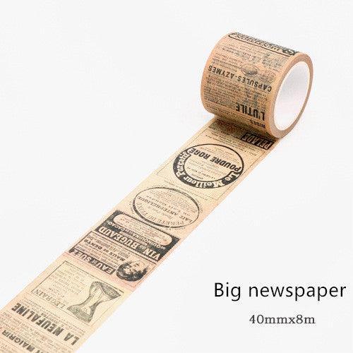 Vintage Washi Tape - Big Newspaper - PaperWrld