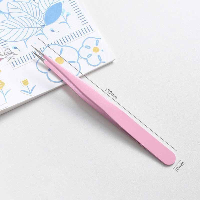 Scrapbooker's Precision Tweezers - Pink Straight - PaperWrld