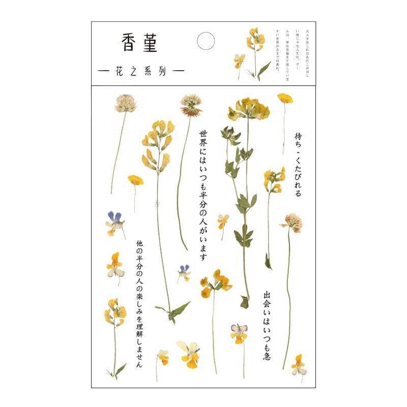 Transparent Stickers Flowers - Sweet Violet - PaperWrld