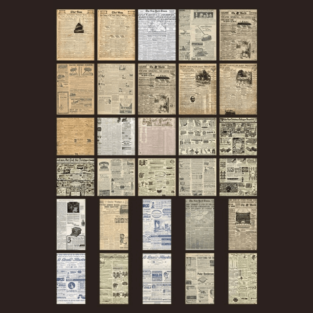 Time Traveler Retro Paper Set 60pcs for Journaling &amp; Scrapbooking - PaperWrld