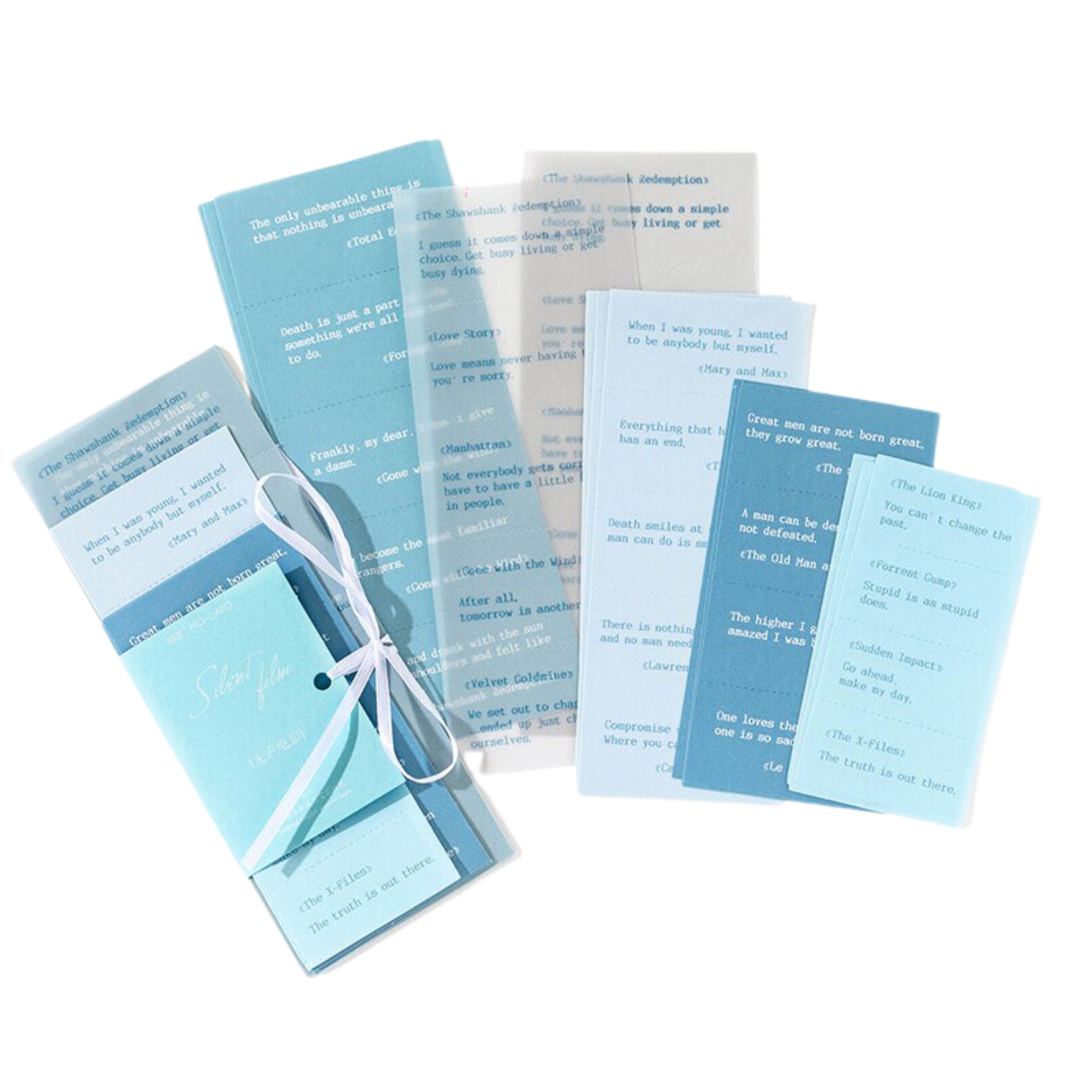 15 Pcs English Phrases Craft Paper - Light Blue - PaperWrld