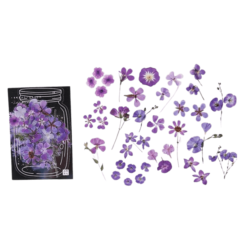 Series Floral Stickers 40 pcs - Purple - PaperWrld