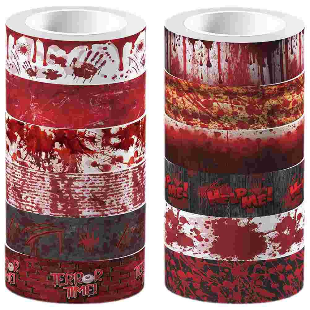 12Pcs Blood Washi Tape Set for Journaling &amp; Scrapbooking - PaperWrld