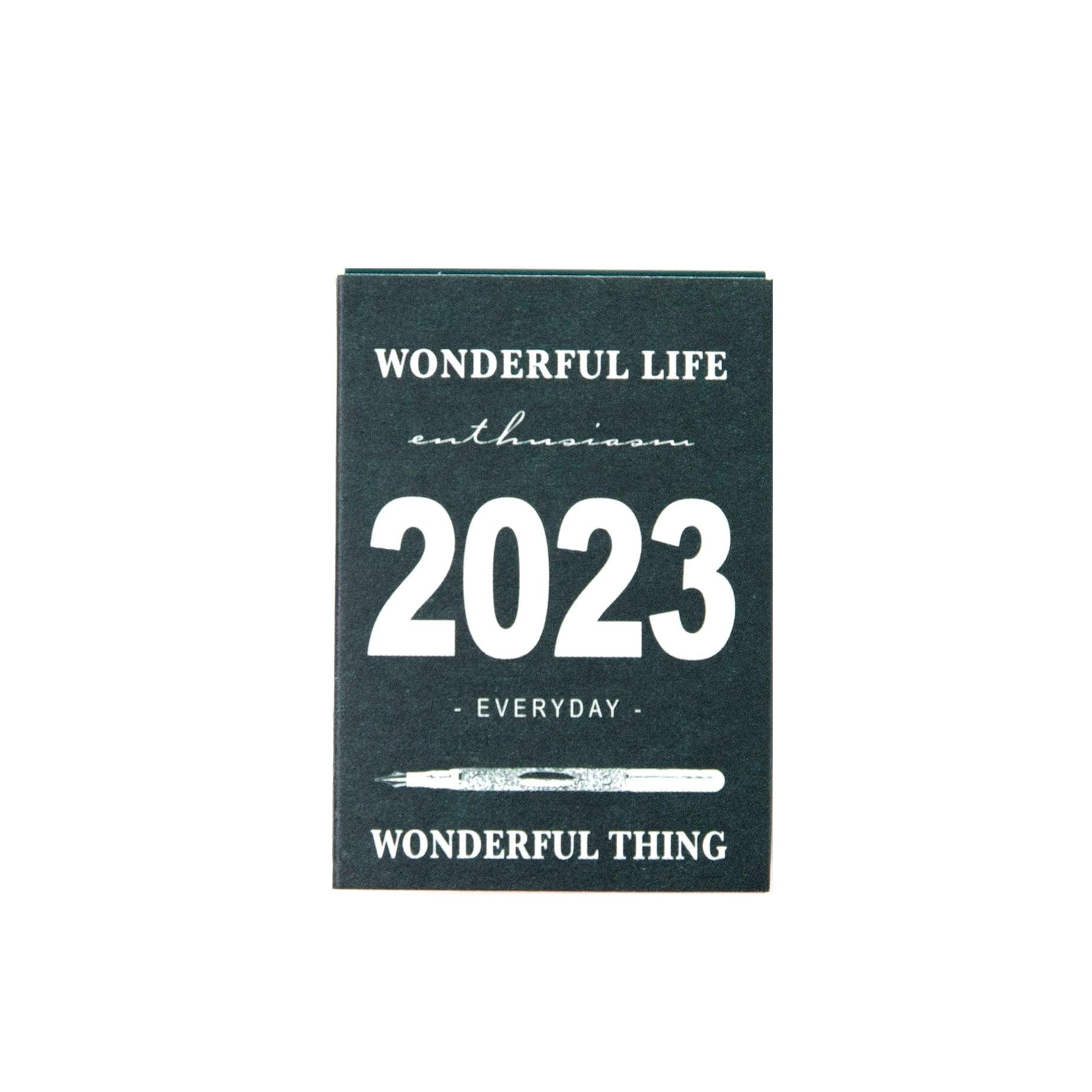 2023 Mini Calendar Deco - Grey - PaperWrld
