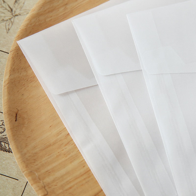 Translucent Semi-Transparent Envelope Set