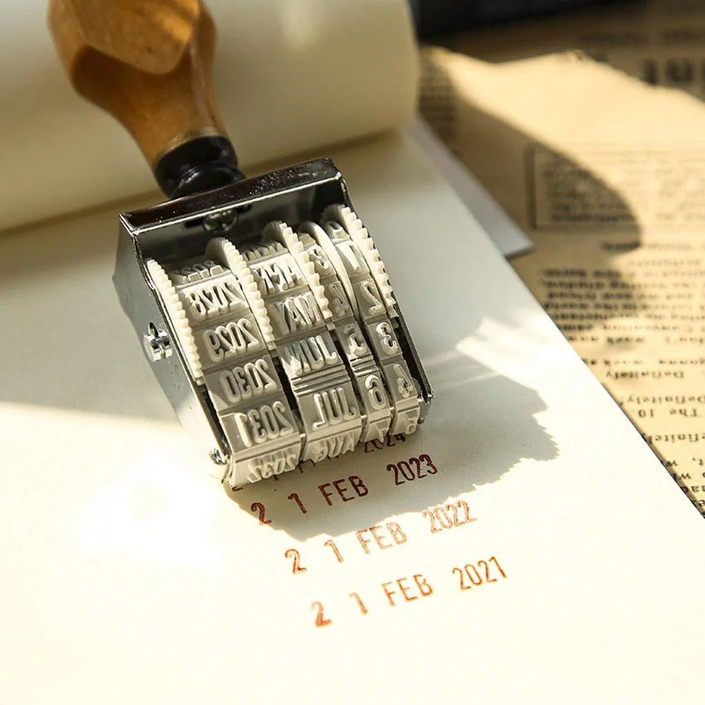 Vintage-Inspired Rolling Date Stamp – Up 60% Off at PaperWrld