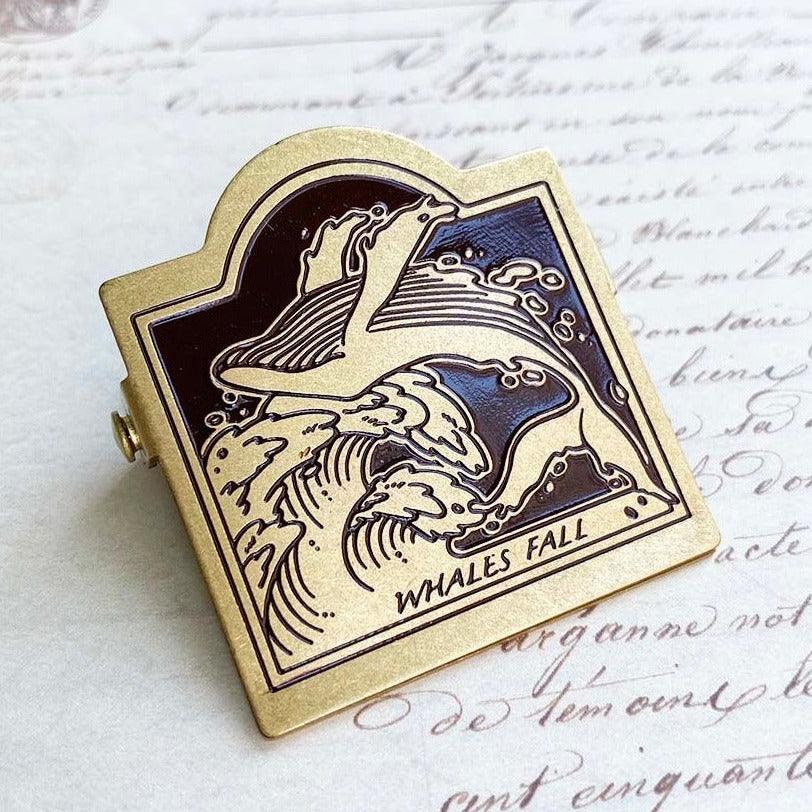 Vintage Brass Paper Clip - Whales Fall - PaperWrld