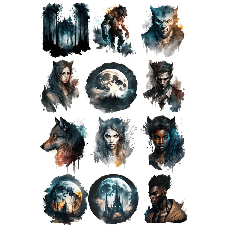 PAPERWRLD - Vampire Werewolf Paper Stickers