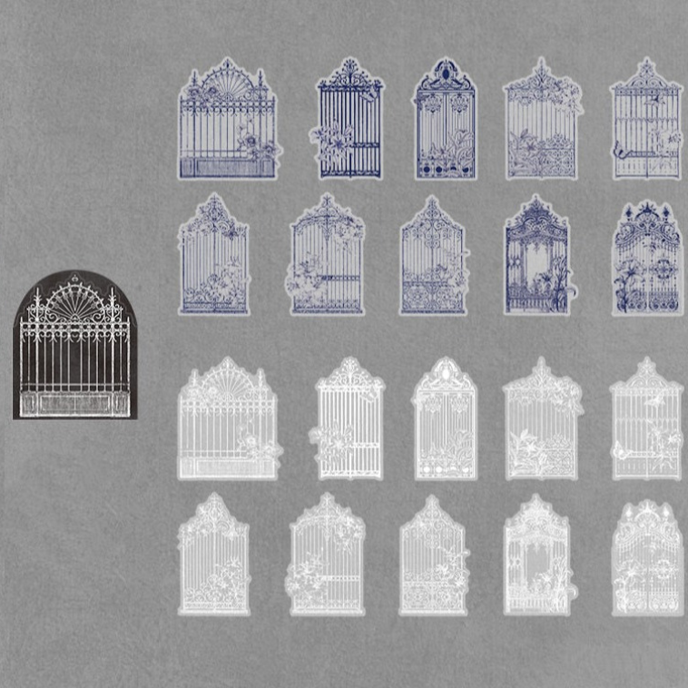 20pcs Gothic Castle Gate and Window Stickers