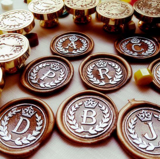 Crowned Alphabet Wax Seal Stamp for Journaling &amp; Scrapbooking - PaperWrld