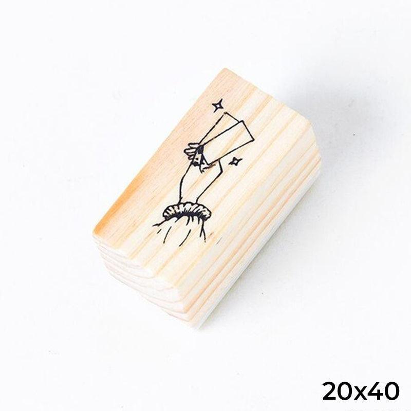 Hands Wooden Stamp - Tickets in Hand - PaperWrld