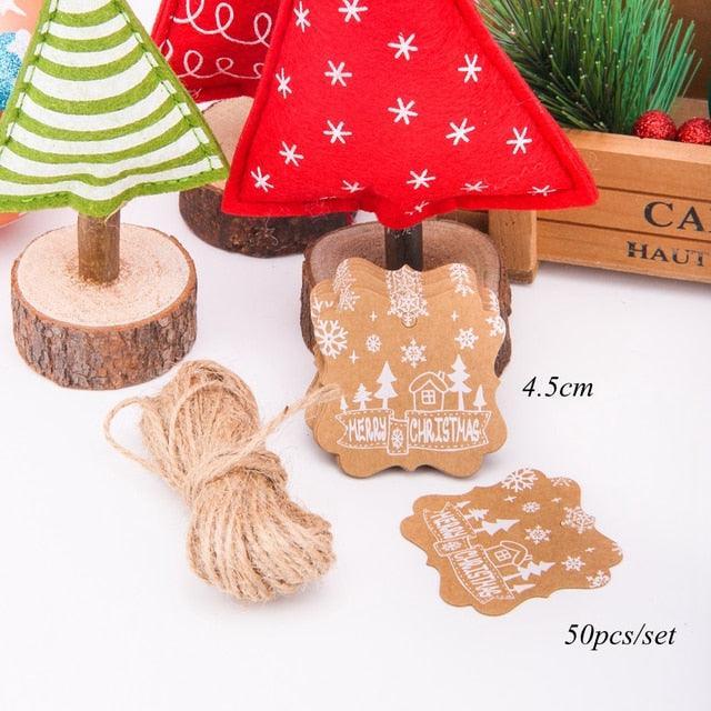 Christmas Decoration Tag for Gifts - Square 1 - PaperWrld
