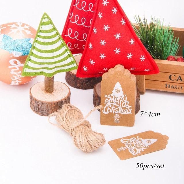 Christmas Decoration Tag for Gifts - Rectangle - PaperWrld