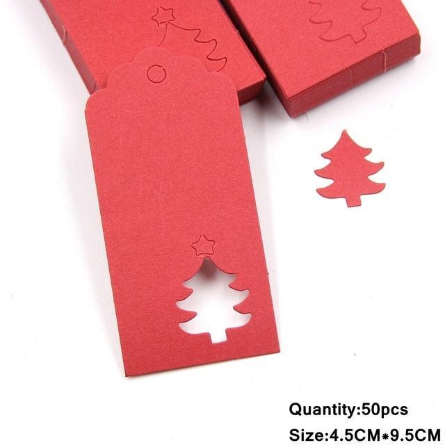 Vintage Christmas Tags - Red Tree - PaperWrld