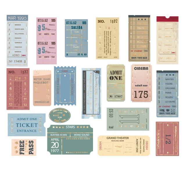 Versatile Washi Paper Set – 40pc Decorative Adhesive Stickers - Card Stamp - PaperWrld