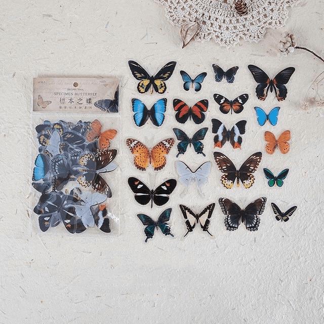 Butterfly & Dragonfly Stickers - Black Butterflies - PaperWrld