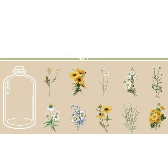 Transparent Decorative Stickers Flowers Plant - Flowers - PaperWrld