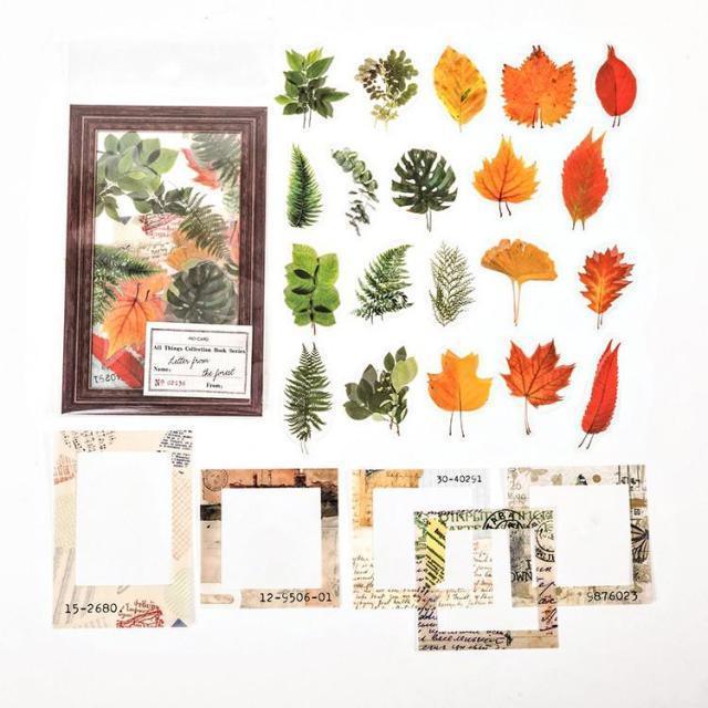 Nature Transparent Sticker Set - Leaves - PaperWrld