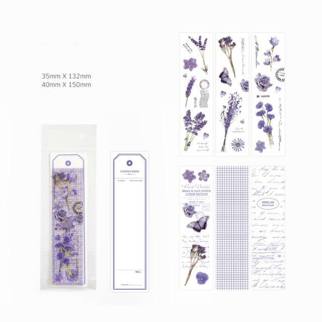 Transparent Floral Bookmark - Violet - PaperWrld