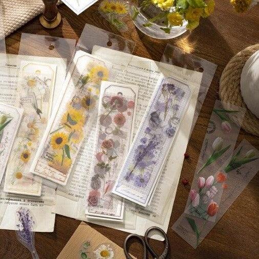 Transparent Floral Bookmark - PaperWrld