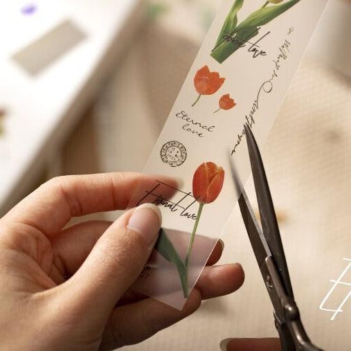 Transparent Floral Bookmark - PaperWrld