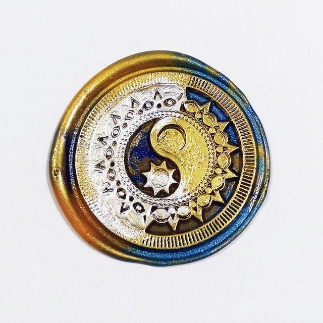Moon & Sun Wax Seal Stamp - Yin & Yang - PaperWrld