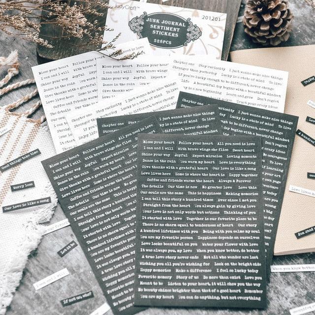 B&W Quote Stickers for Journaling &amp; Scrapbooking - PaperWrld