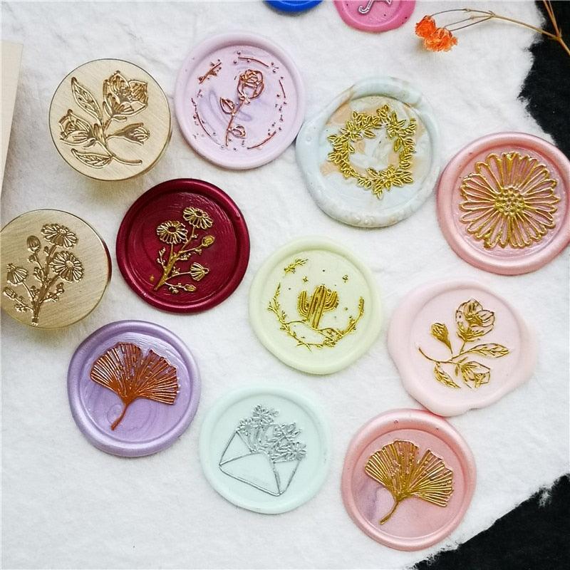 Plants & Flowers Wax Seal Stamp for Journaling &amp; Scrapbooking - PaperWrld