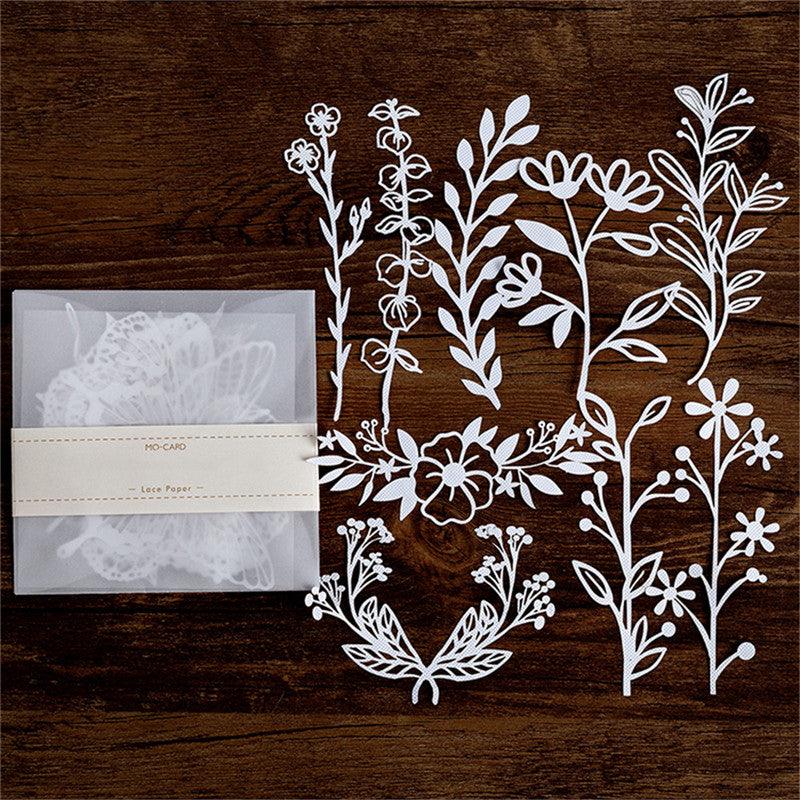 Elegant Lace Paper - Plants - PaperWrld