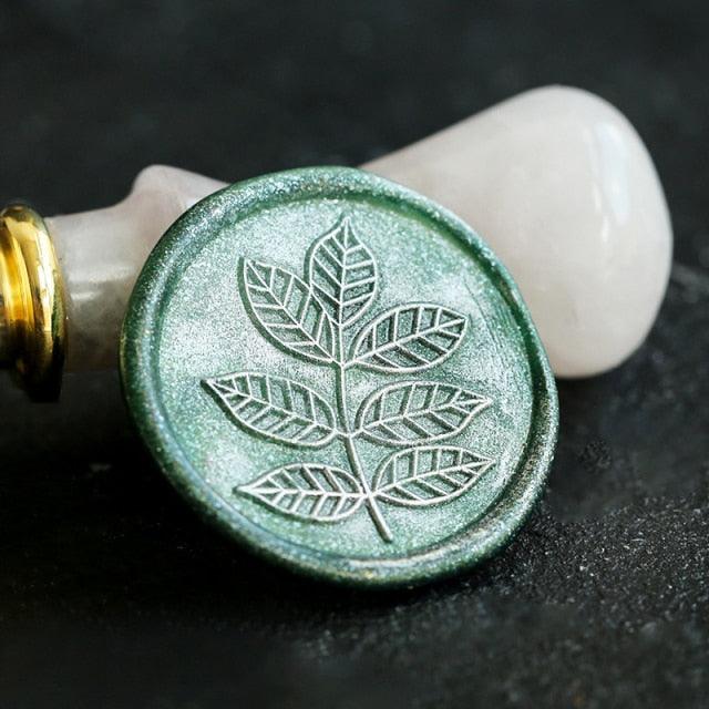 Wax Seal Head in Nature-Inspired Designs - Leaves - PaperWrld