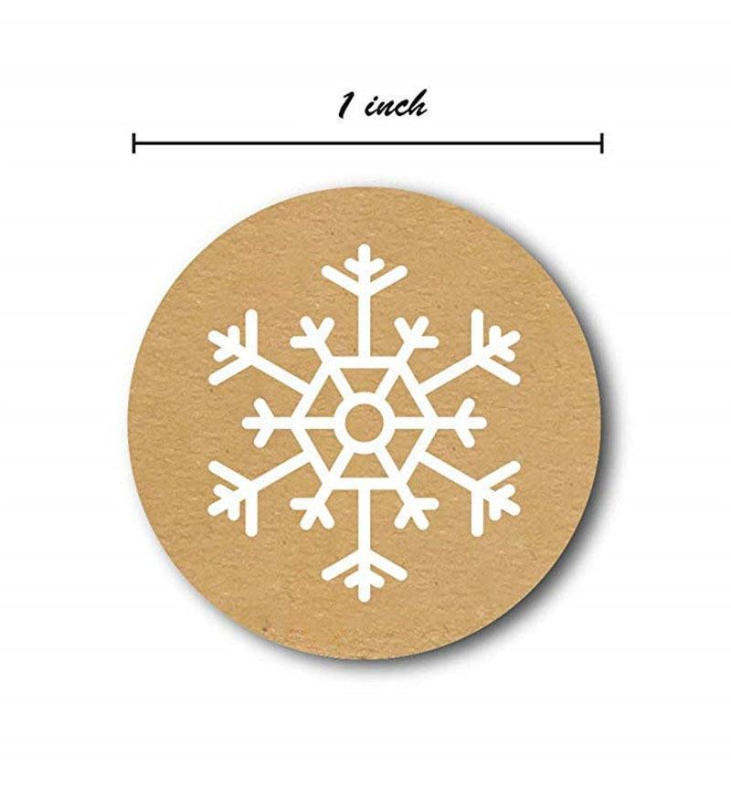 Snowflake Round Stickers - PaperWrld