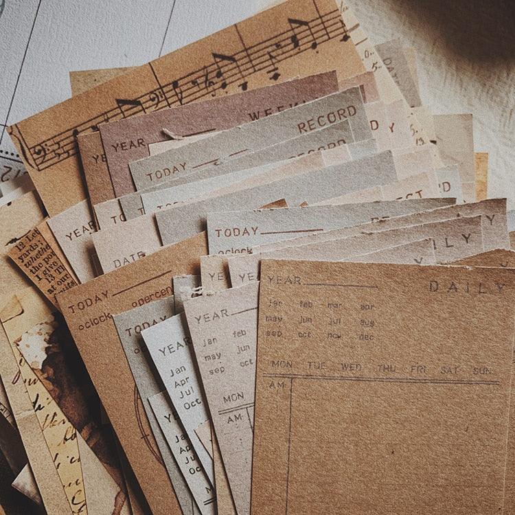 Retro Vintage Kraft Envelope Letter Pad Set Old Europe Style Love