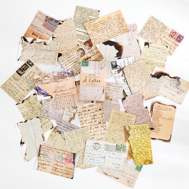 Vintage Mini Sheets of Paper - Letters - PaperWrld