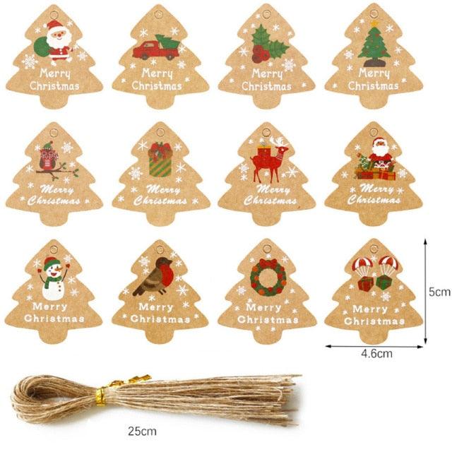 48PCS Christmas Tree Paper Tag - 48pcs tree 1 - PaperWrld