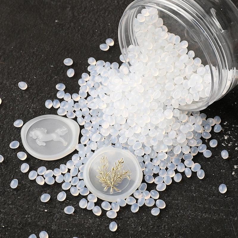 Transparent Sealing Wax Beads - White Translucent - PaperWrld