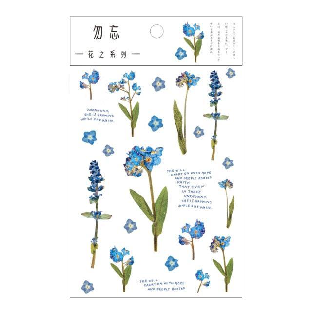 Transparent Flowers Stickers - Myosotis - PaperWrld