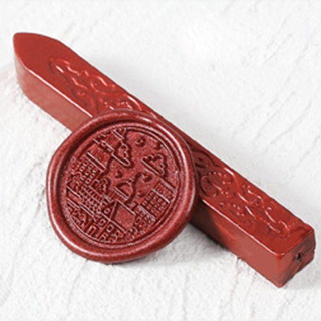 Seal wax. Original waxed rubber old vintage red approve stamps. Round By  YummyBuum