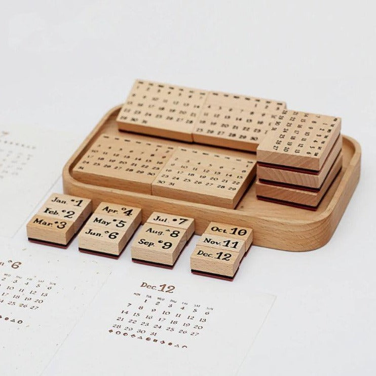 Calendar Wooden Stamps for Journaling &amp; Scrapbooking - PaperWrld