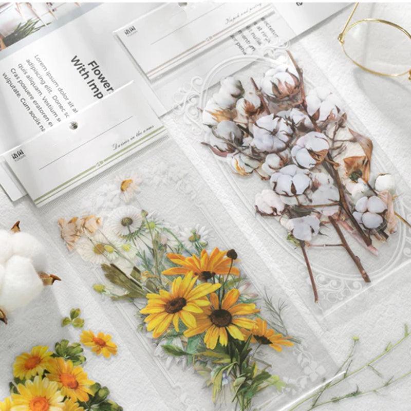 Transparent Decorative Stickers Flowers Plant for Journaling &amp; Scrapbooking - PaperWrld