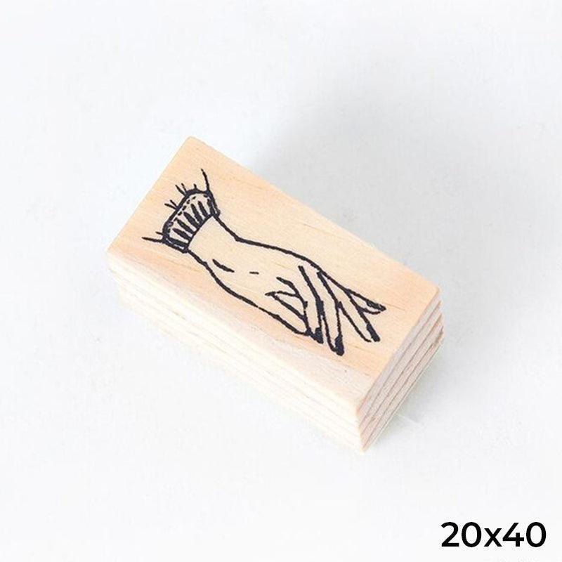 Hands Wooden Stamp - Hand - PaperWrld