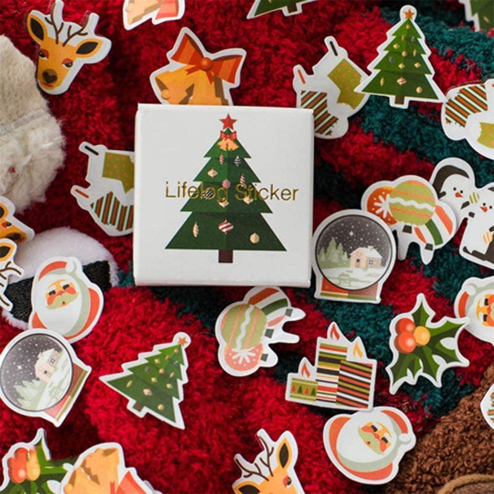 Christmas Theme Adhesive Label Stickers - Christmas Tree - PaperWrld
